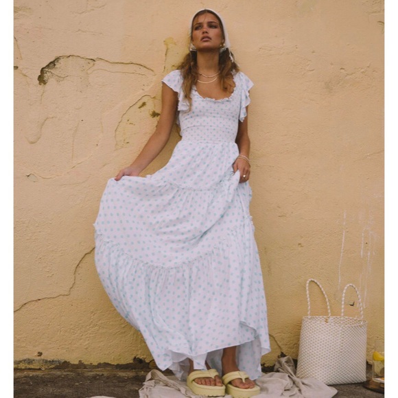 Anthropologie Dresses & Skirts - NWOT Anthropologie Araminta James Positano Tiered Maxi Dress Polka Dot Small